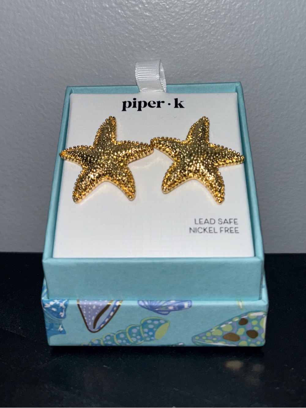 🐠NEW Piper K Gold Starfish Stud Earrings